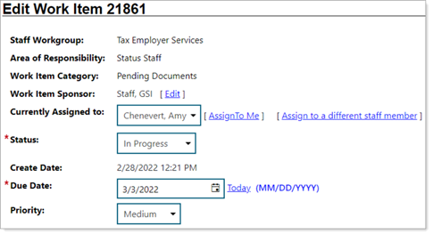Work Item Tools Screenshot